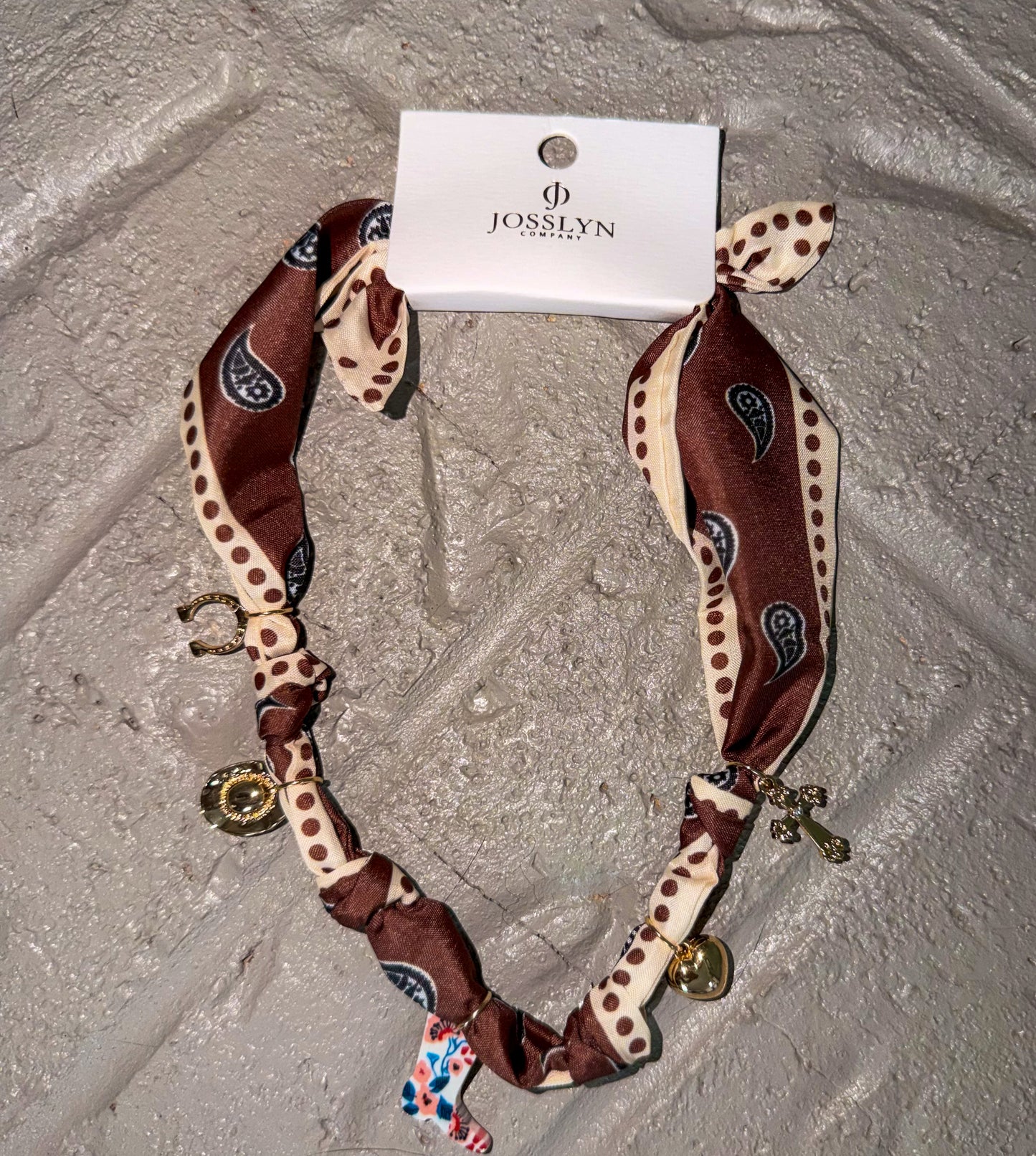 Bohemian Western Scarf Charm Necklace