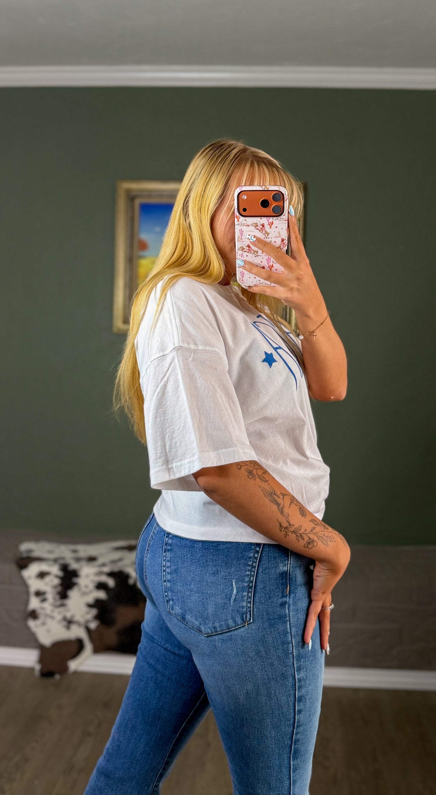 America Stars Crop Top