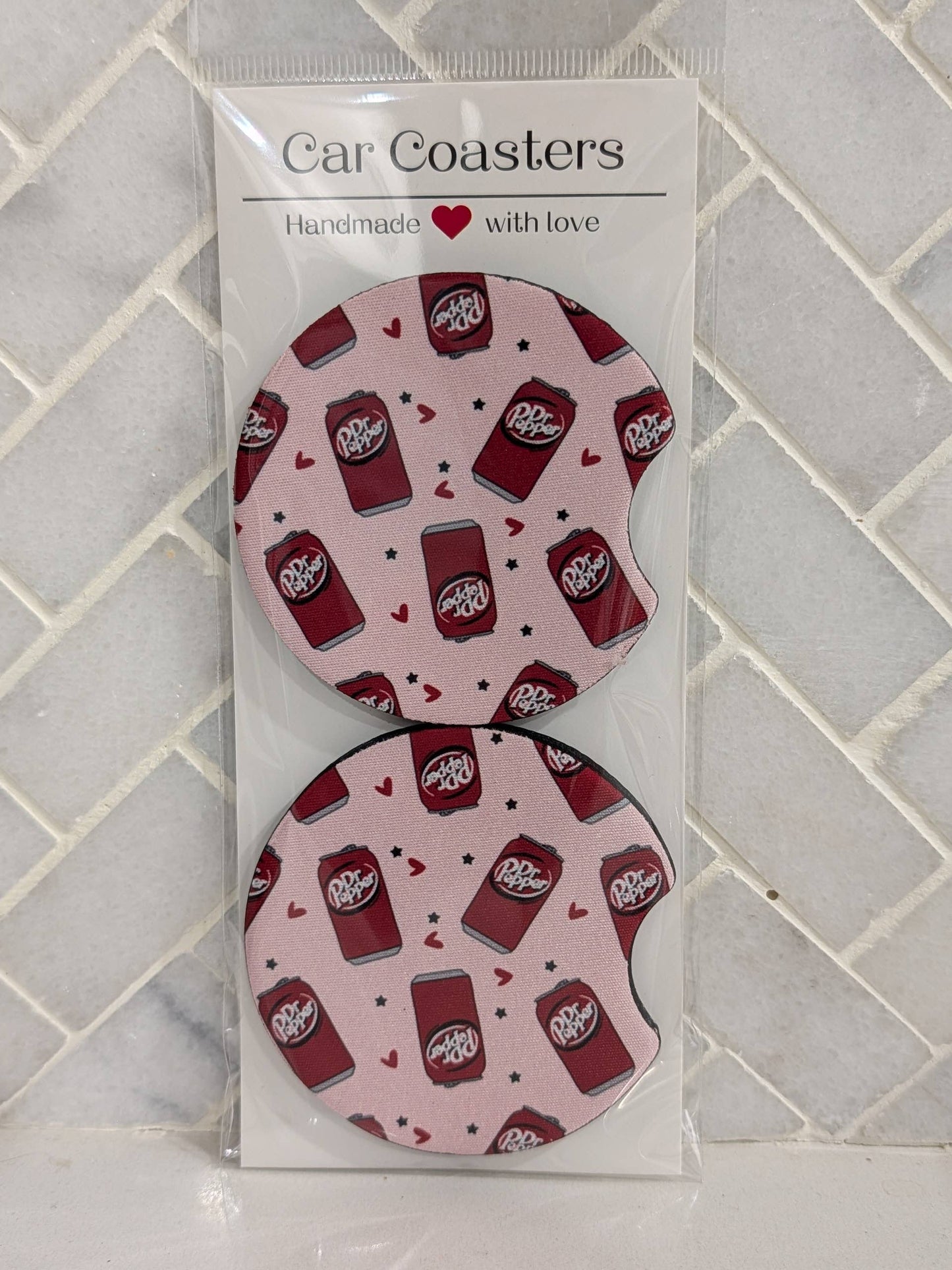 Dr Pepper Soda Car Coasters