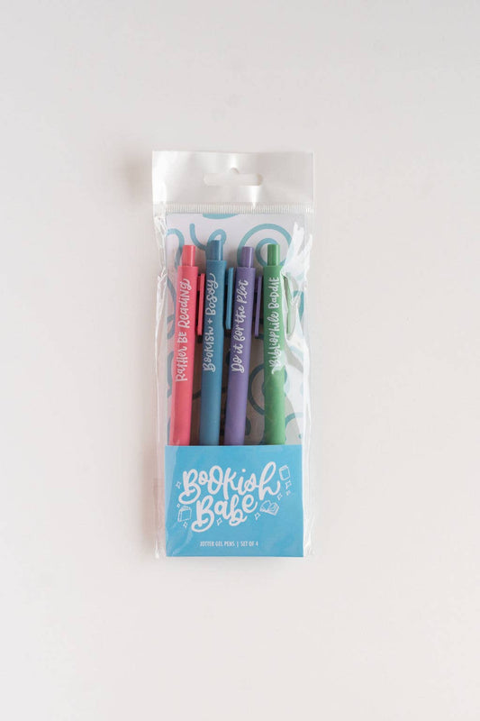 Bookish Babe Reading Jotter Colored Gel Pen Gift Set of 4