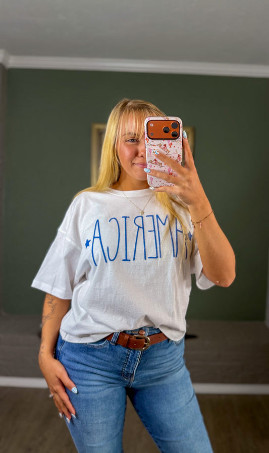 America Stars Crop Top