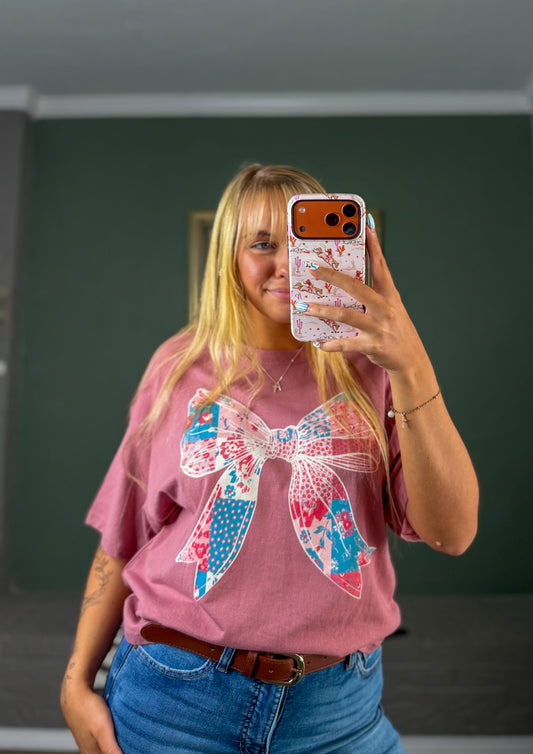 Quilted Bow Crop Top