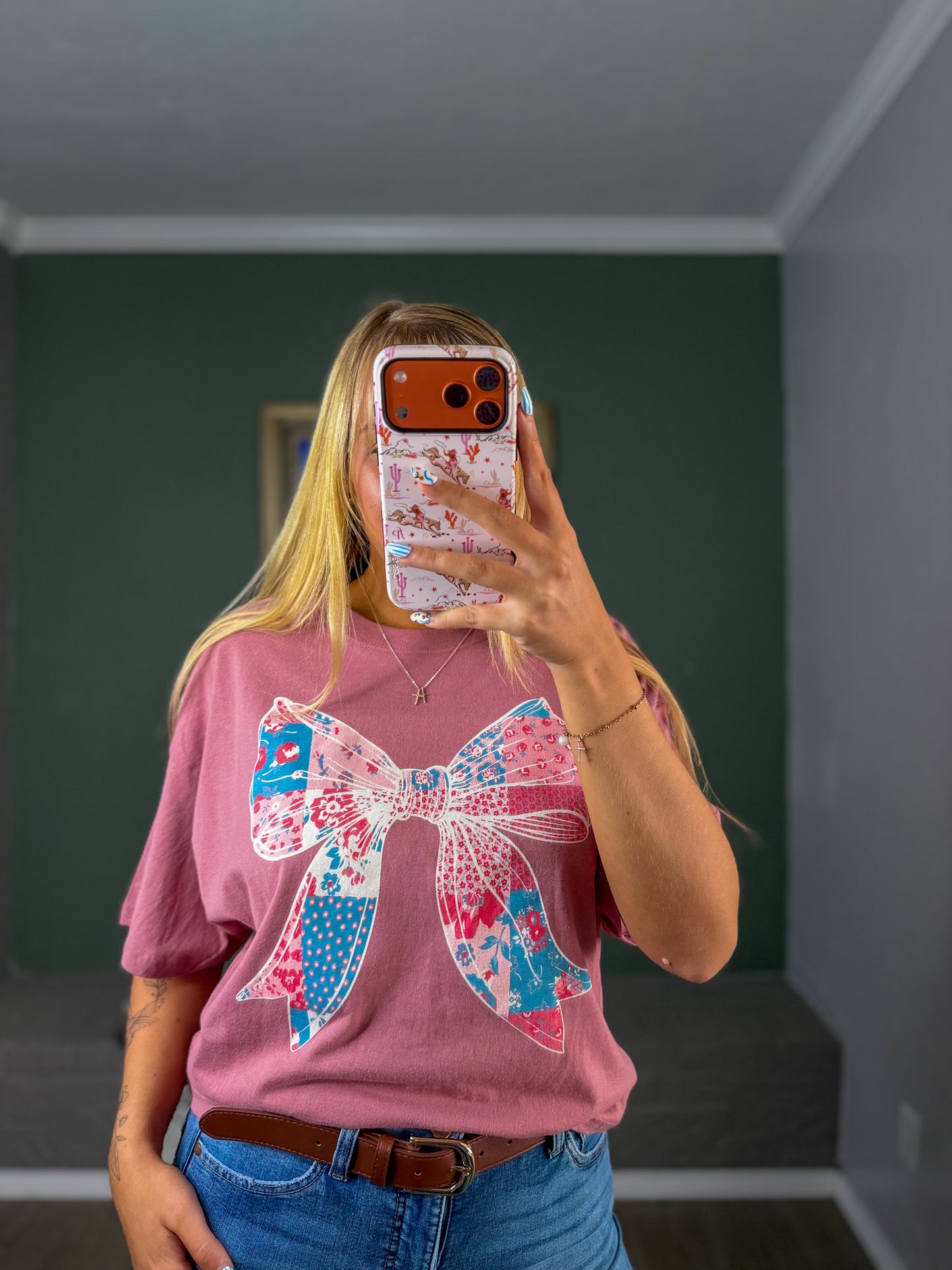 Quilted Bow Crop Top