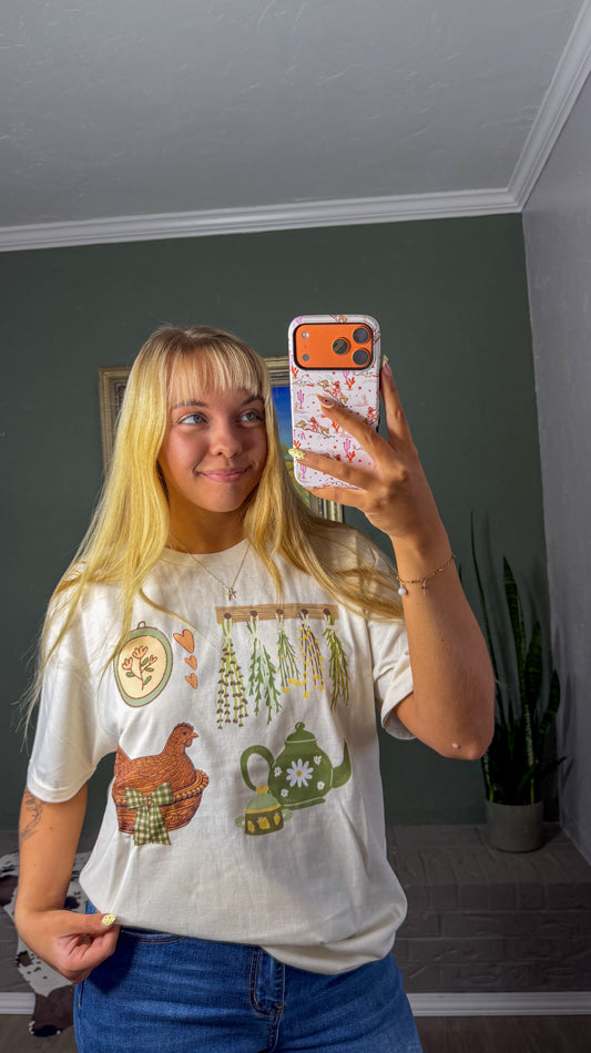 Cottage Core Classic Kitchen Retro Vintage Graphic Tee