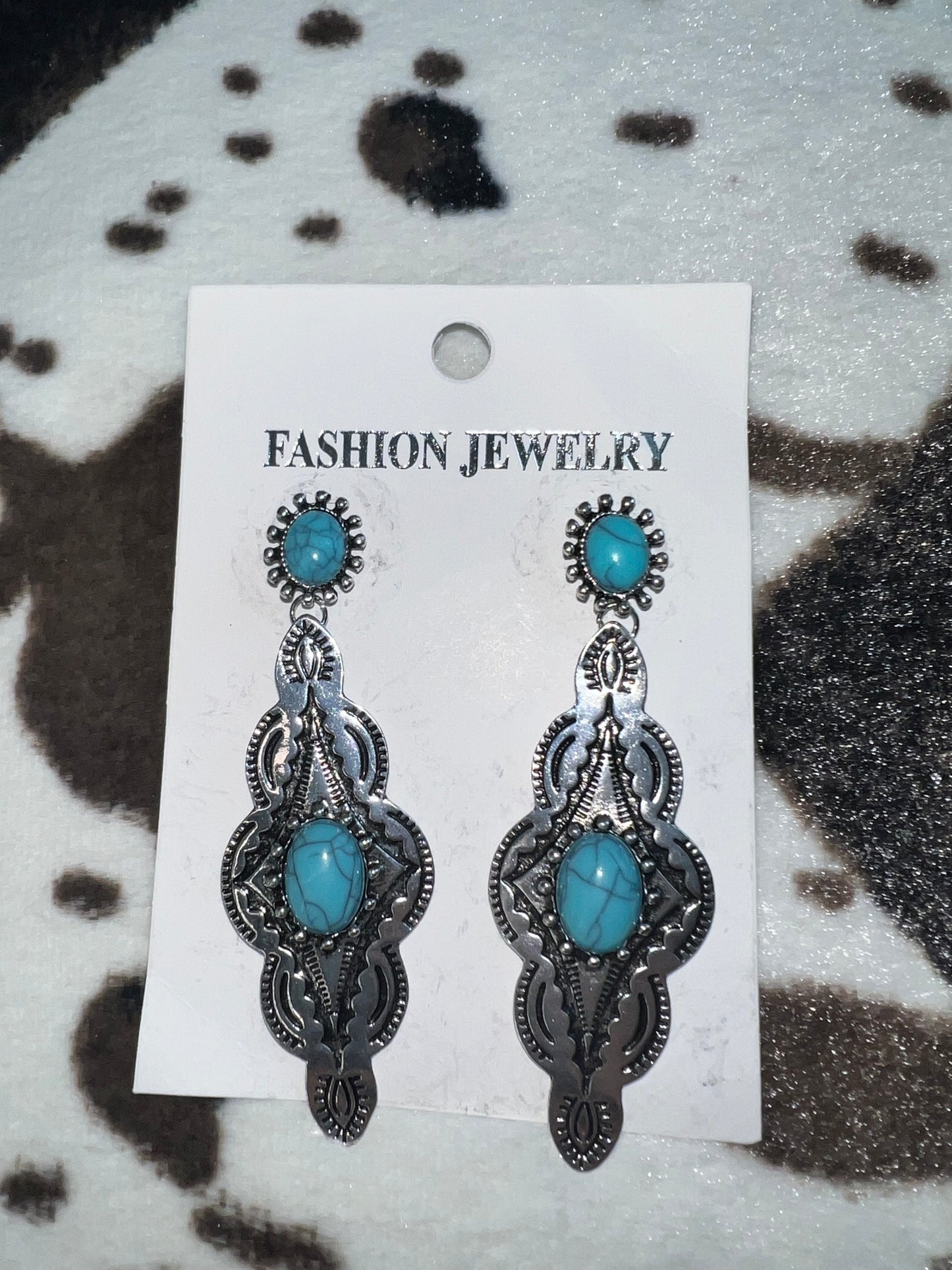 Turquoise western earrings